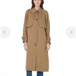 Crescent Susie Tencel trench coat in khaki Women’s Medium Large
